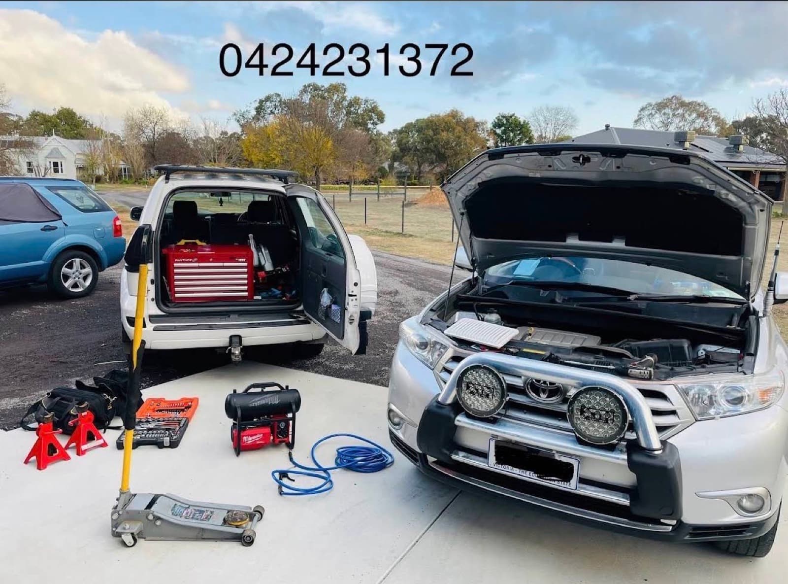 S & S Mobile Mechanic service vehicle attending a customer in Melbourne